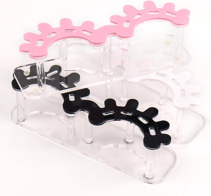 Acrylic Tweezer Holder for Eyelash Extensions - 8 Holes Display Stand | White Storage Solution