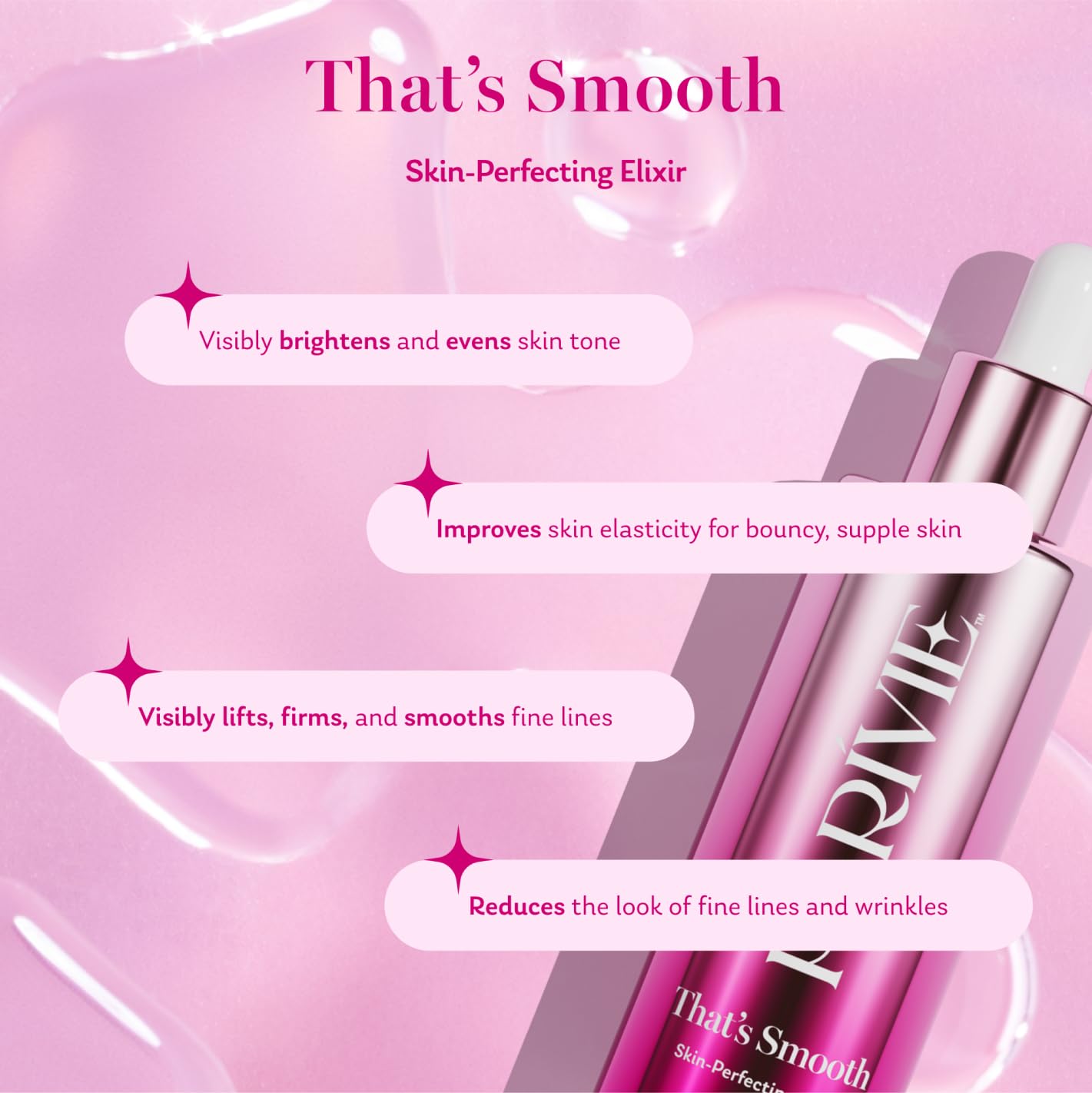 Parivie That’s Smooth Skin-Perfecting Elixir – Lightweight Brightening Essence with AHA Fruit Acids, Beta Glucan & Arginine – Visibly Brightens and Smooths Skin Tone – 1.7 fl oz