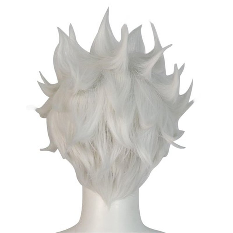 Soyusunny Spiky Cosplay Wigs Halloween Party Costume for Women Men (White)