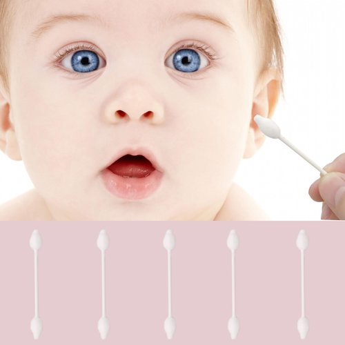 Baby Cotton Swab For Babies & Kids,Biodegradable Gentle Children Safety Cotton Buds(2 Packs of 108,216pcs)