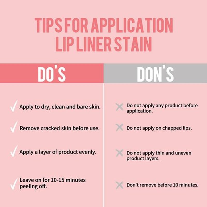 Lip Liner - Lip Liner Stain, Peel Off Lip Liner Tattoo, Long Lasting Lip Stain Peel Off with Natural Finish, Easy to Use, Waterproof, Smudge-proof, Transfer-proof, Highly Pigmented Color, Rose