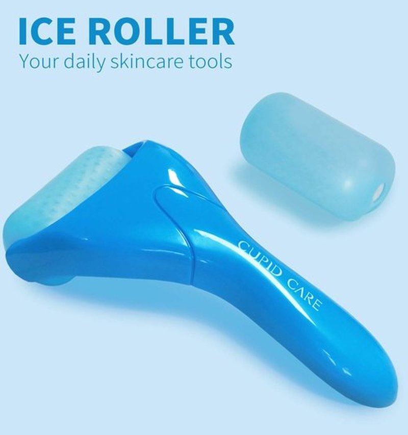 CUPID CARE Ice Roller for Face [2-Rollers], Ice Face Roller Facial Roller Massager for Beauty, Face Roller Skin Care Women Gifts | Blue