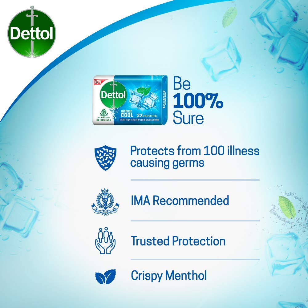 Dettol Cool Soap, 125g (Pack of 4)