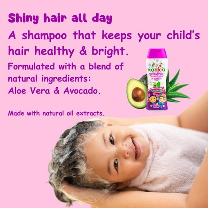 KANICA Avocado & Aloe Vera Shampoo - Paraben-Free Hair Shampoo - Cruelty-Free Gentle Shampoo Hair Care for Deep Clean & Detangle Ingredients for Hydrated, Shiny Hair - 13.5 fl oz Shampoo for Kids