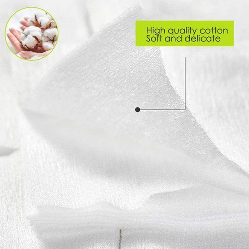 1000 PCS Thin Makeup Facial Cotton Pads, Soft and Square Nail Polish Remover Cotton Pads, Facial Eye Lip Makeup Remover Cotton Pads, Non-Woven Cotton, Lint Free