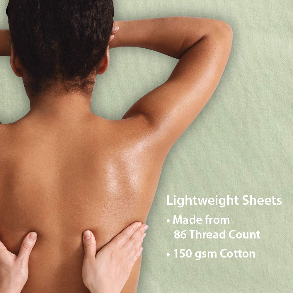 ForPro Premium Flannel 3-Piece Massage Sheet Set, Sage