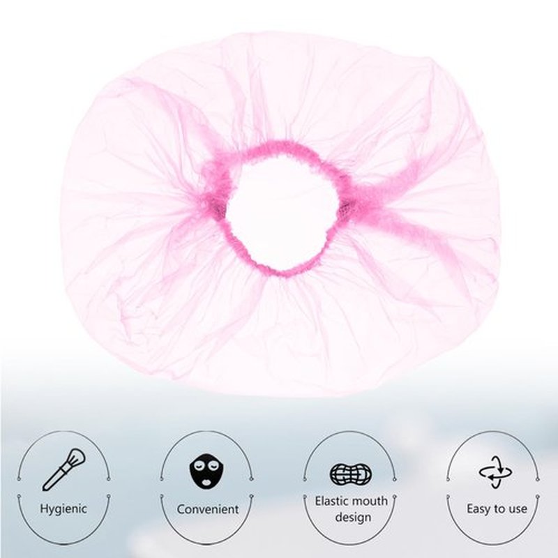 Baluue 300pcs Washbasin Bag Salon Bowl Liner Soaking Products Care Wash Basin Liners SPA Supplies for Salon Basin Wrapping Bag PE Elastic Mouth Bath Mat Pink, Basin Diameter within 9.84inch /25cm