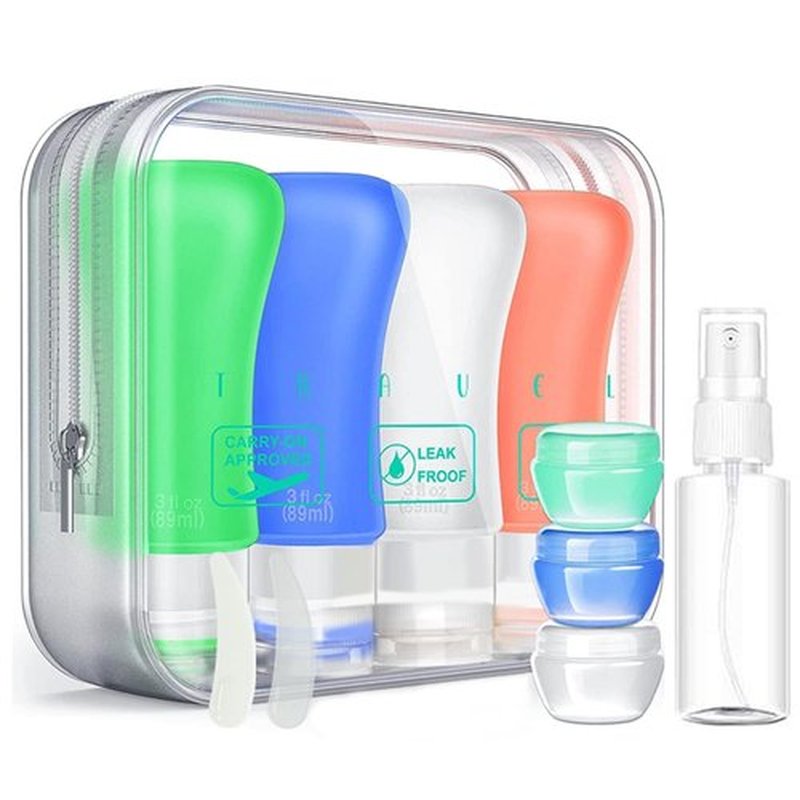 20 Pack Travel Bottles BPA Free TSA Approved for Toiletries 3oz Leak Proof Travel Shampoo and Conditioner Bottles for Toiletries, Silicone Travel Size Toiletries Containers with Toiletry Bag Teapile