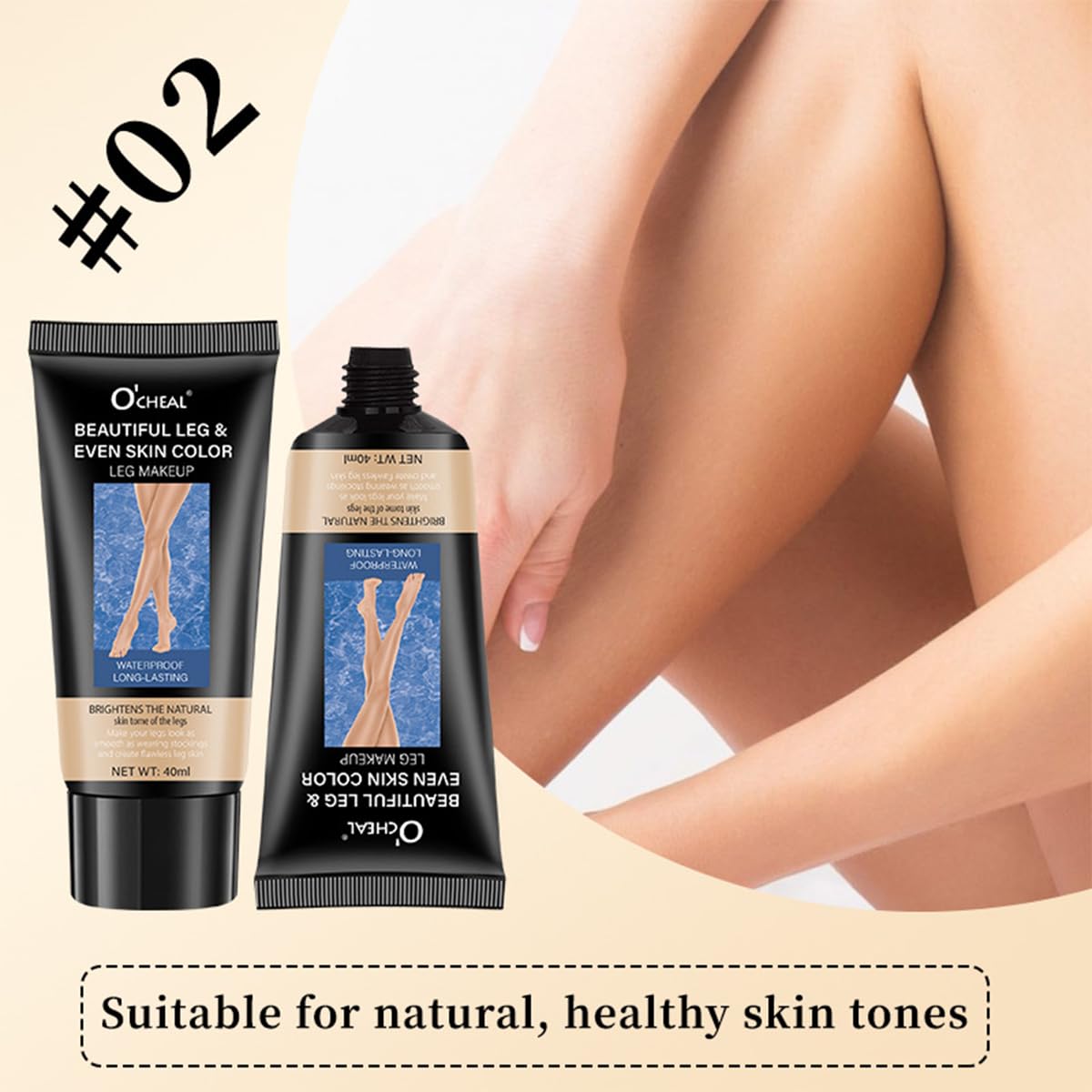 Pakivs 2PCS Leg Makeup Waterproof No Transfer, Leg Vein Cover up Makeup for Varicose Veins, Body Scar for Tattoo Cover Up