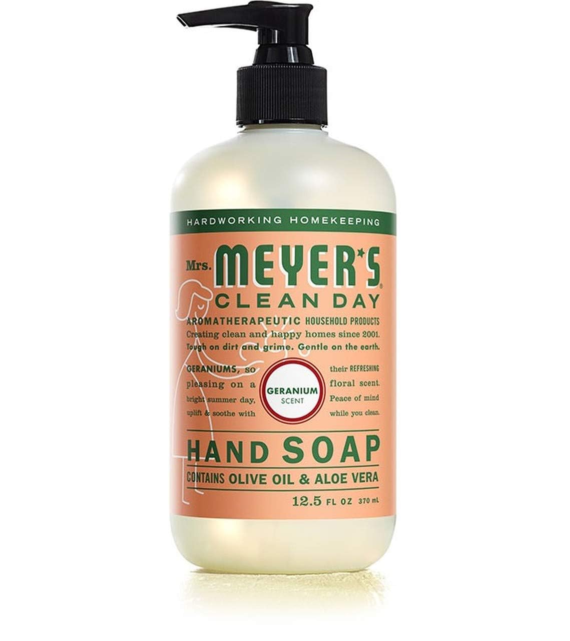 Mrs. MEYER'S CLEAN DAY Liquid Hand Soap Variety Pack 12.5 OZ Each, 3 Count (Geranium + Honeysuckle + Rosemary)
