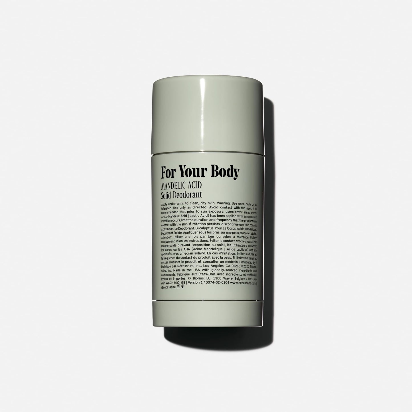 Nécessaire The Deodorant Eucalyptus | Natural Aluminum Free Deodorant For Women & Men. Extra Strength Treatment with Mandelic Acid. Free of Baking Soda, Ozokerite & Parabens (75 g/2.5 oz)
