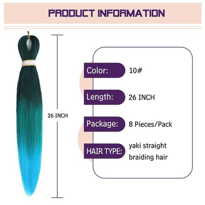 Beyond Beauty Braiding Hair pre stretched, Braids Synthetic Fiber Ombre Yaki Texture, Natural Easy Twist Braids Crochet Hair Hot Water Setting hair extensions