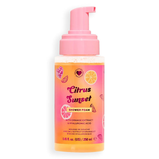 Citrus Sunset Shower Foam - Moisturizing Body Wash with Hyaluronic Acid | Sweet Citrus Scent, 8.45 fl oz
