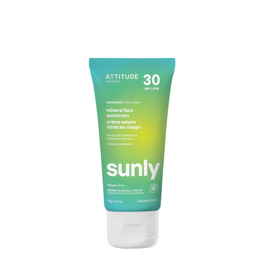 ATTITUDE Mineral Sunscreen with Zinc Oxide, SPF 30, EWG Verified, Broad Spectrum UVA/UVB Protection, Dermatologically Tested, Vegan, Tropical, 5.2 Ounces