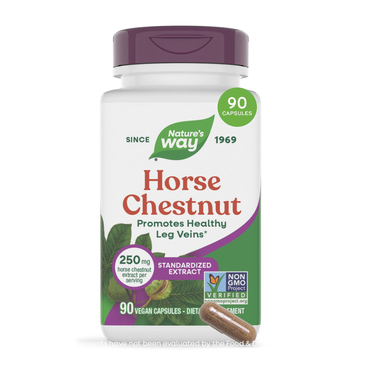 Nature's Way Horse Chestnut Extract, Supports Healthy Leg Veins*, 90 ct