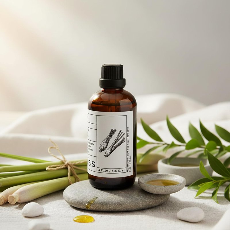 Lemongrass Essential Oil 4 Fl Oz - 100% Pure & Natural Aromatherapy Oil for Diffusers, Skin & Hair Care
