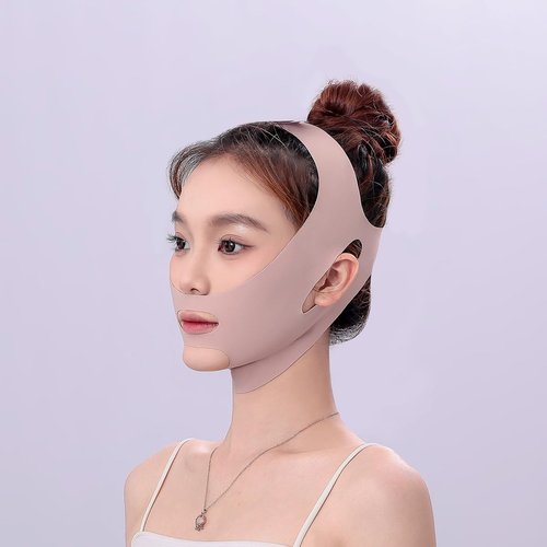 V-Face Compression Band Facial Sculpting Machine with Pressure Enhancement, Delicate Sculpting, Day and Night Use, Slimming Face for Men and Women Mask Massage Apparatus V-Face Artifact (Pink)