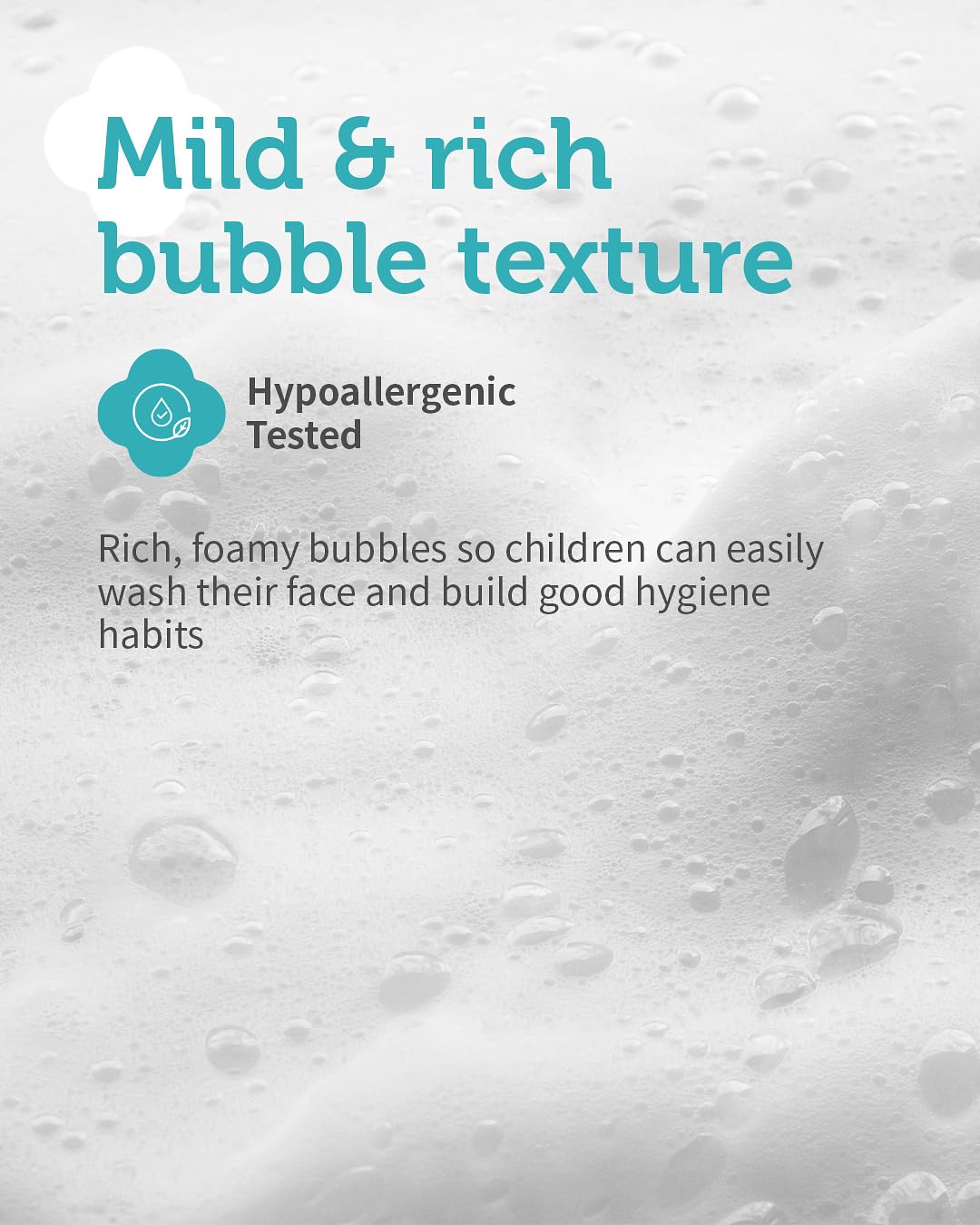 GOONGBE Kids' Bubble Facial Cleanser x Maltese - Korean Kids Low pH Bubble Foam Face Wash - Gentle Cleansing & Hydrating with Panthenol and Amino Acids - Allergen Free Scent, 3.38 fl.oz.