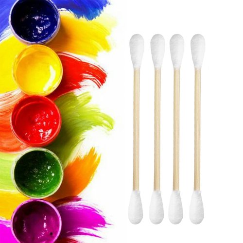 XL Bamboo Cotton Swabs 900ct, Natural Cotton Buds with Larger Tips for Personal Care，3 pack Biodegradable Cotton Tips