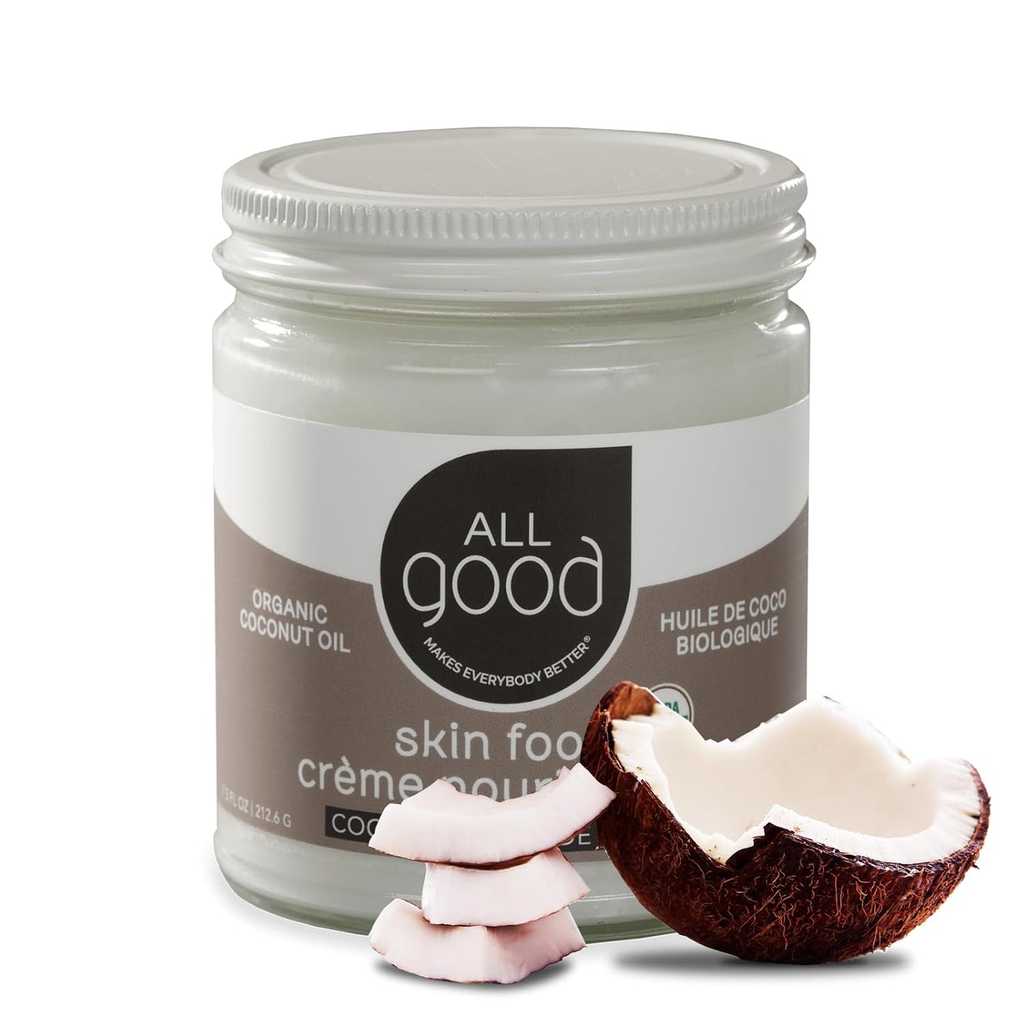 Organic Coconut Oil Skin Food - Natural Moisturizer & Vegan Skincare (2-Pack)