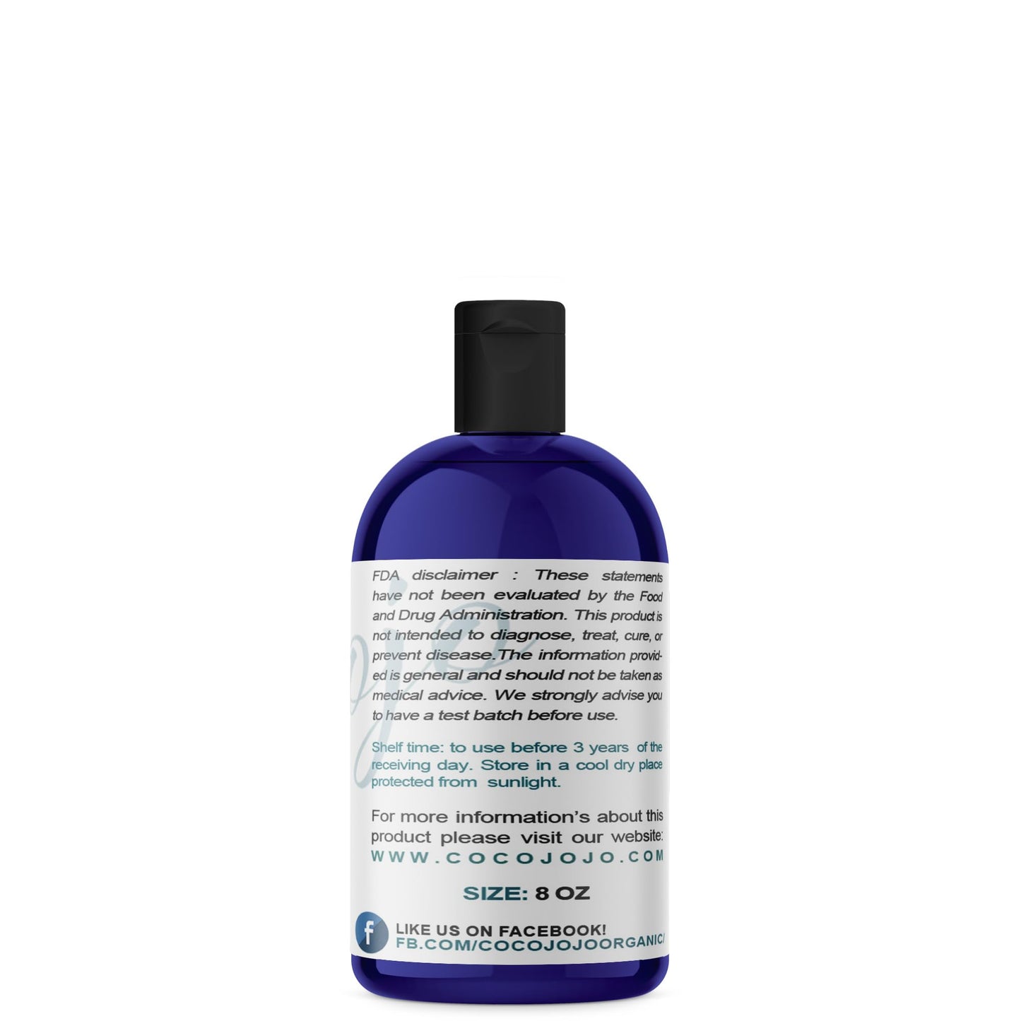 cocojojo AVOCADO OIL - Cold Pressed Partially Filtered 8 oz Pure Seed Oil Extra Virgin Unrefined Moisturizer