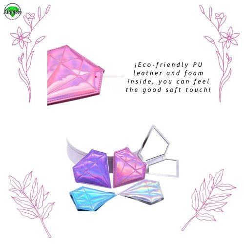 ALIADOOS CONNECTING YOUR EMOTIONS: Dual Sided Compact Mirror Portable for Travel Home Office Makeup Hand Size or Pocked Iridescent Foldable in Diamond Shape Mirror for Women Girls