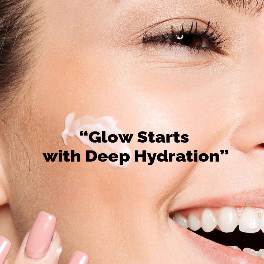 PRETTYSKIN TX1 Glutathione Deep Hydration Facial Cream (1.76oz)- 8-Type Hyaluronic Acid & 11-Vitamin Complex - Lightweight Daily Moisturizer with TECA for Dry, Sensitive Skin - Barrier Support