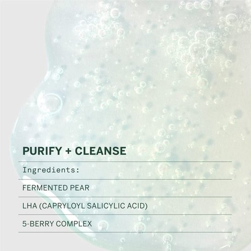 FACETORY Urban Calm Purifying Gel Facial Cleanser - Hydrating Face Wash with Fermented Pear & Capryloyl Salicylic Acid LHA - Gentle Exfoliating Foam Cleansing Gel for All Skin Types