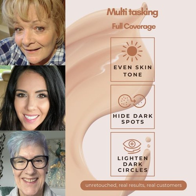 BaeBlu Organic Concealer, FULL Coverage Cover Up, 100% Natural, Made in USA, Pina Colada
