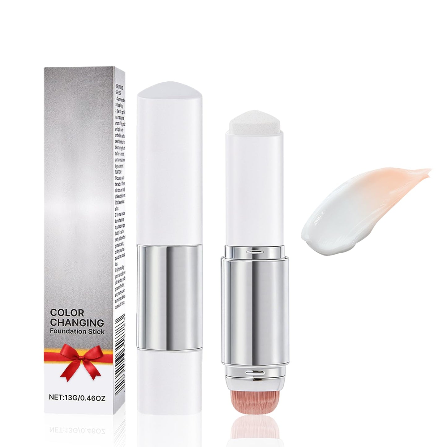 Color Changing Foundation Stick, Long Lasting Hydrating Concealer Makeup Stick (1#Natural)