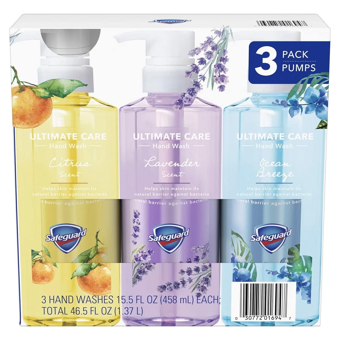 Liquid Hand Soap 3-in-1 Ultimate Care Pack, Micellar Deep Cleansing (15.5 fl. oz. 3 pk.)