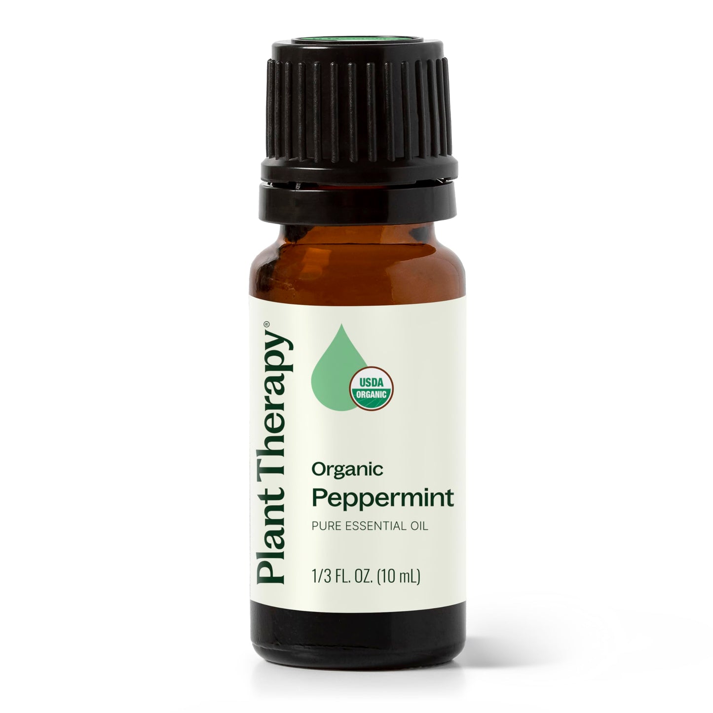 Plant Therapy Organic Peppermint Essential Oil 10 mL (1/3 oz), 100% Pure, Undiluted, USDA Certified Organic, Undiluted, Natural Aromatherapy, for Neck Tension and Muscle Discomfort