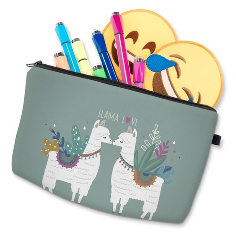LOOMILOO Water Resistant Cute Small Makeup Bag, Nice Printing Cosmetic Bags Travelling case (llama gifts 51434)