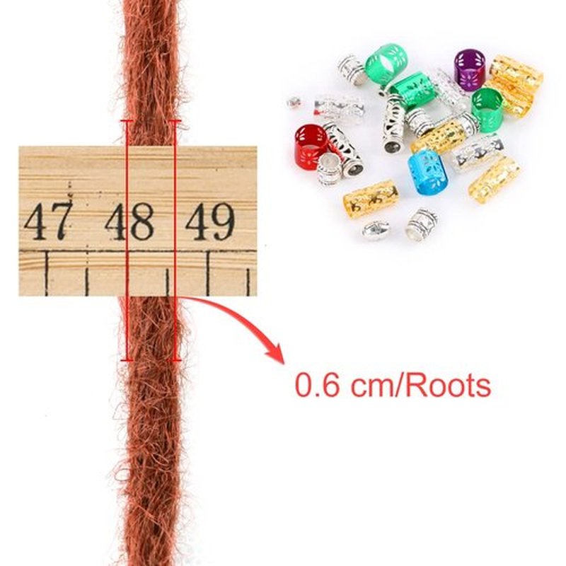 DAIRESS 24 Inch Double Ended Dreadlock Extensions Synthetic Dreads 5strands/pack Synthetic Braids Thin 0.6cm Soft Handmade Reggae Hair Hip-Hop Style Dread Extensions Locks Hair(5strands/pack.350#)