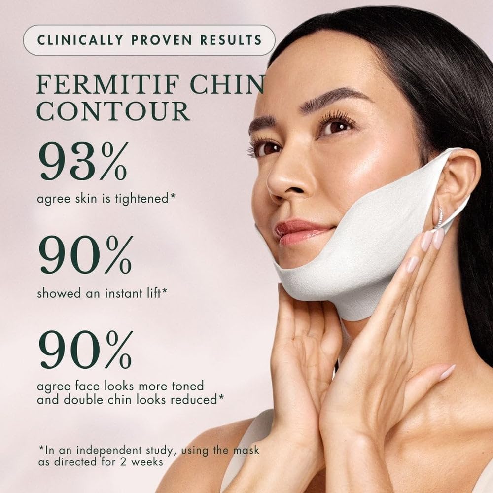 RéVive Neck & Chin Mask - Fermitif Jawline Shaper to Help Sculpt, Tone & Define Neck and Facial Skin - Helps to Improve the Appearance of Fine Lines, Wrinkles & Skin Texture (6 Count)