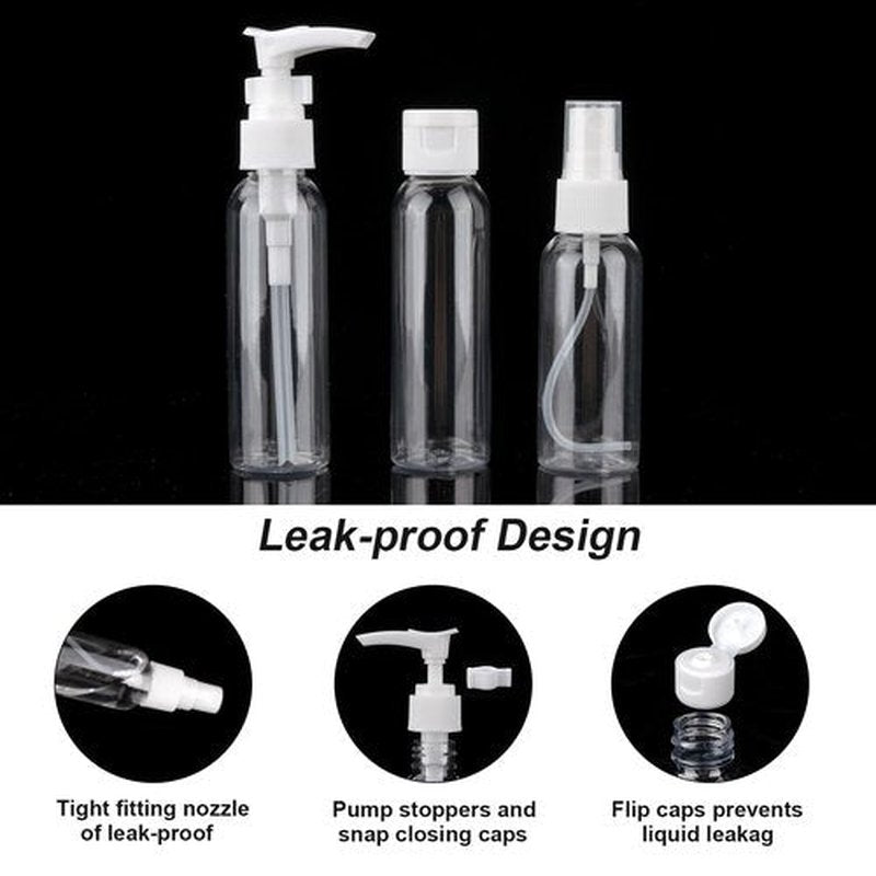 Cosywell Travel Size Bottles for Toiletries 13 Pack 2oz TSA Approved Toiletry Bottles Leak Proof Travel Kit for Women Shampoo Lotion Skincare Cosmetic Container Travel Essentials(White)