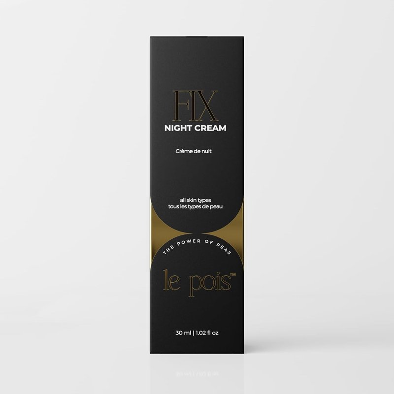 Le Pois Night Cream - Anti-Aging Firming Moisturizer with Plant-Based Pea Protein | 1.02 Fl Oz for Dry Sensitive Skin