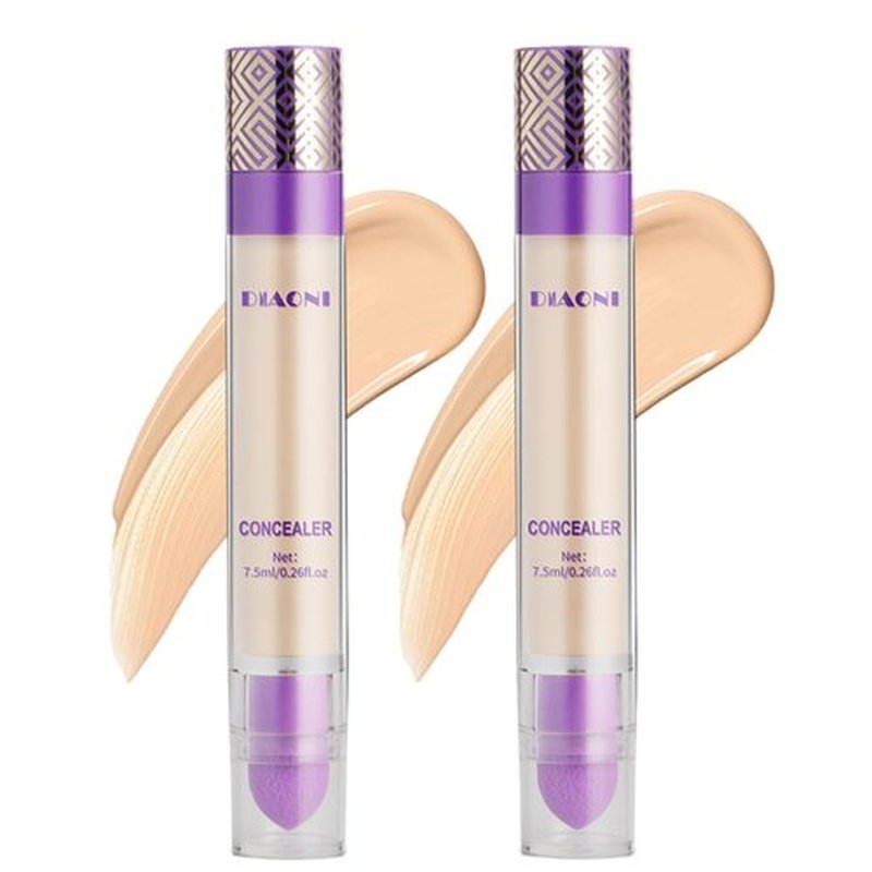 DIAONI Coverage Concealer, DIAONI Concealer Stick, Foundation Concealer Cream Hydrating Waterproof And Light Long Lasting, High Coverage Concealer for All Skin Types (#02)