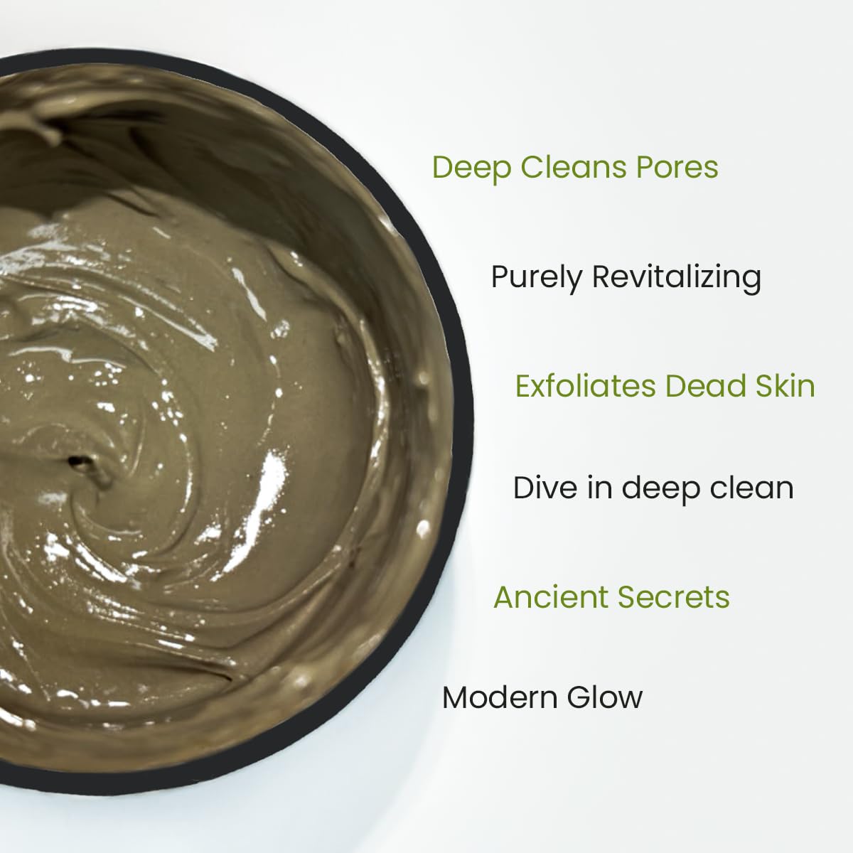 RUBY VIBE CO Mudology Dead Sea Mud Mask, Clay Mask for Face, Body & Hair, Deep Pore Cleansing, Detox & Oil Control for Smooth, Radiant Skin, 250g/8.8oz