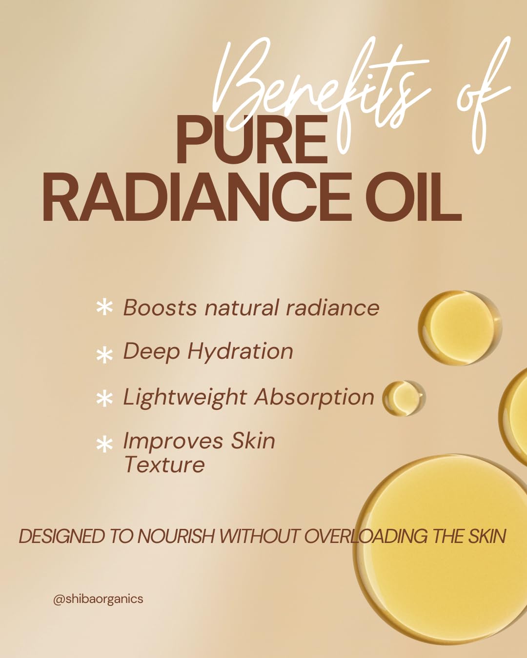Shiba Organics Pure Radiance Oil - Face Oil for Glowing Skin, Hydrating Facial Oil with Rosehip, Jojoba & Pomegranate. Lightweight Botanical Face Oil for Dry, Dull Skin - Natural Glow Oil Moisturizer