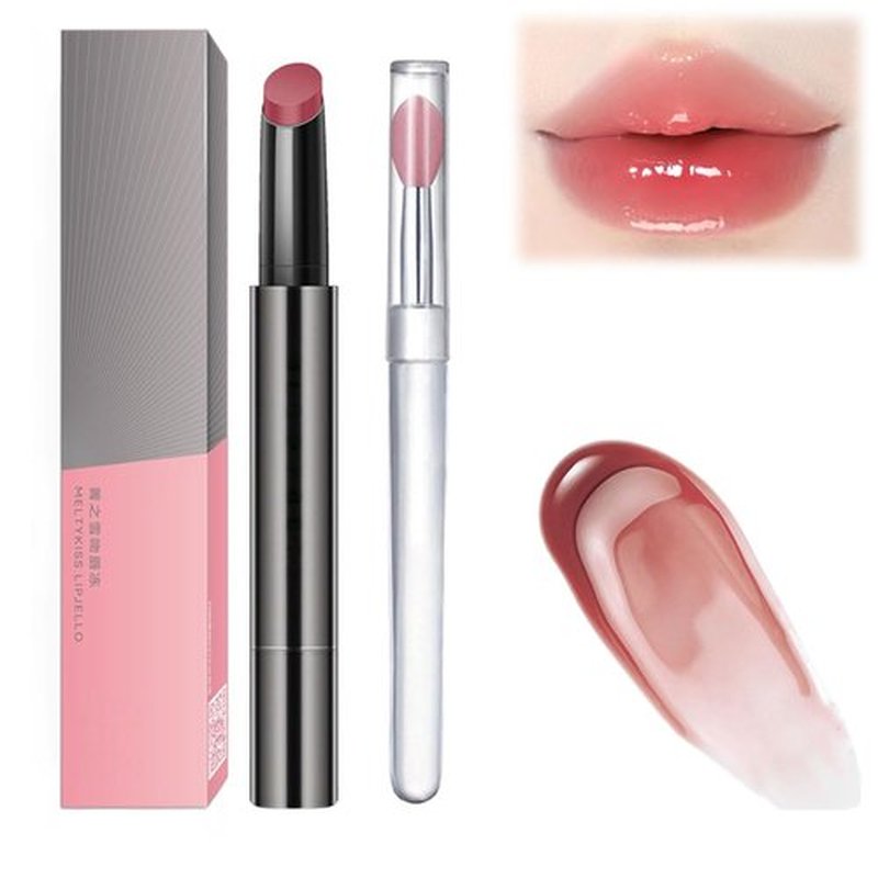 Aztk Meltykiss Jelly Gloss Lipstick, Aztk Jelly Gloss Lipstick, Aztk Moisturizing Melty Kiss Lip Jelly,Jelly Lip Gloss, Long Lasting Waterproof Non-Fading Lipstick Lip Gloss (102)
