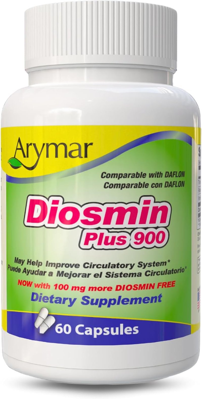 Diosmin Plus 900 - Circulatory System Support Supplement | 60 Capsules for Enhanced Vascular Health