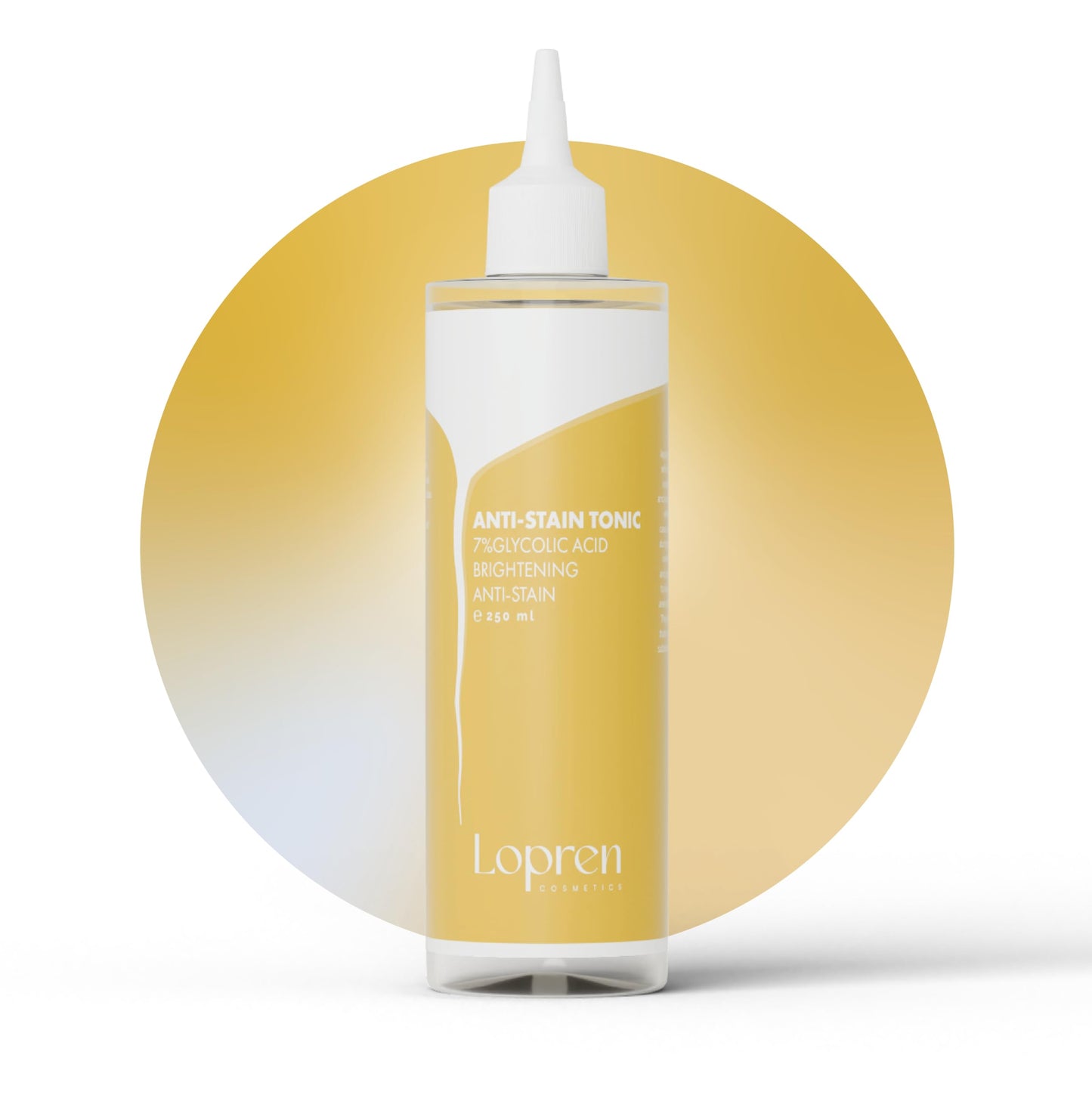 Lopren 7% Glycolic Acid Brightening & Anti-Blemish Facial Toner, Exfoliating AHA Tonic for Uneven Skin Tone, Dark Spots & Dullness, Gentle Clarifying Toner for All Skin Types, 8.4 Fl Oz