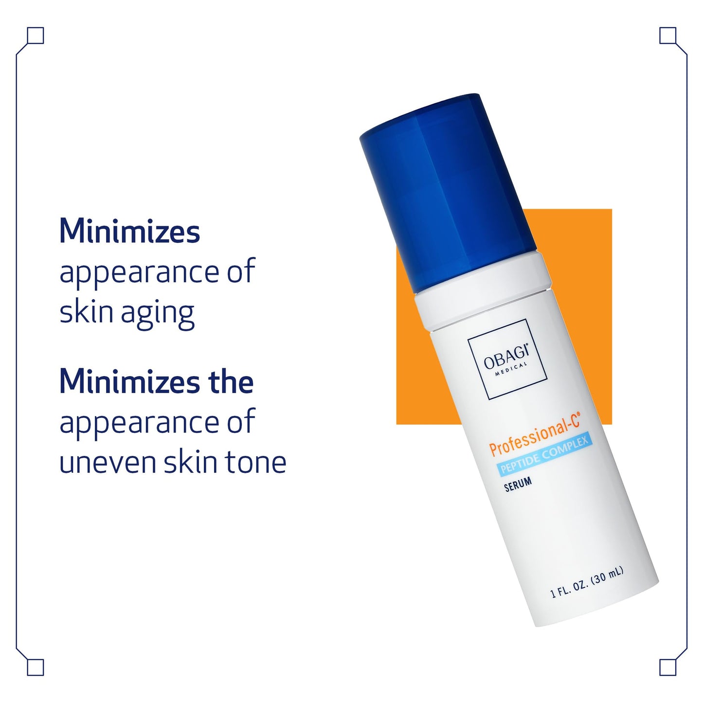 Obagi Professional-C Peptide Complex Serum – Improves the Appearance of Firmness, Skin Tone & Fine Lines & Wrinkles – 1 oz