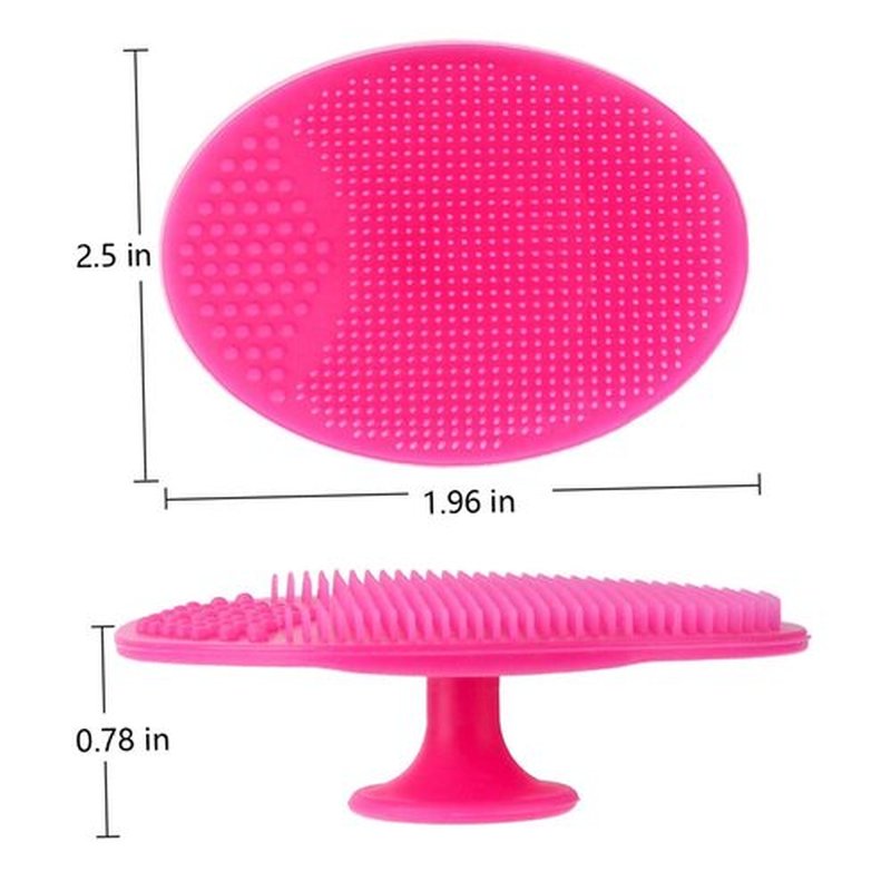 5 Pcs Mini Exfoliating Brush Set - 2 Pcs Silicone Facial Cleansing Brush and 3 Pcs Lip Scrub Brush