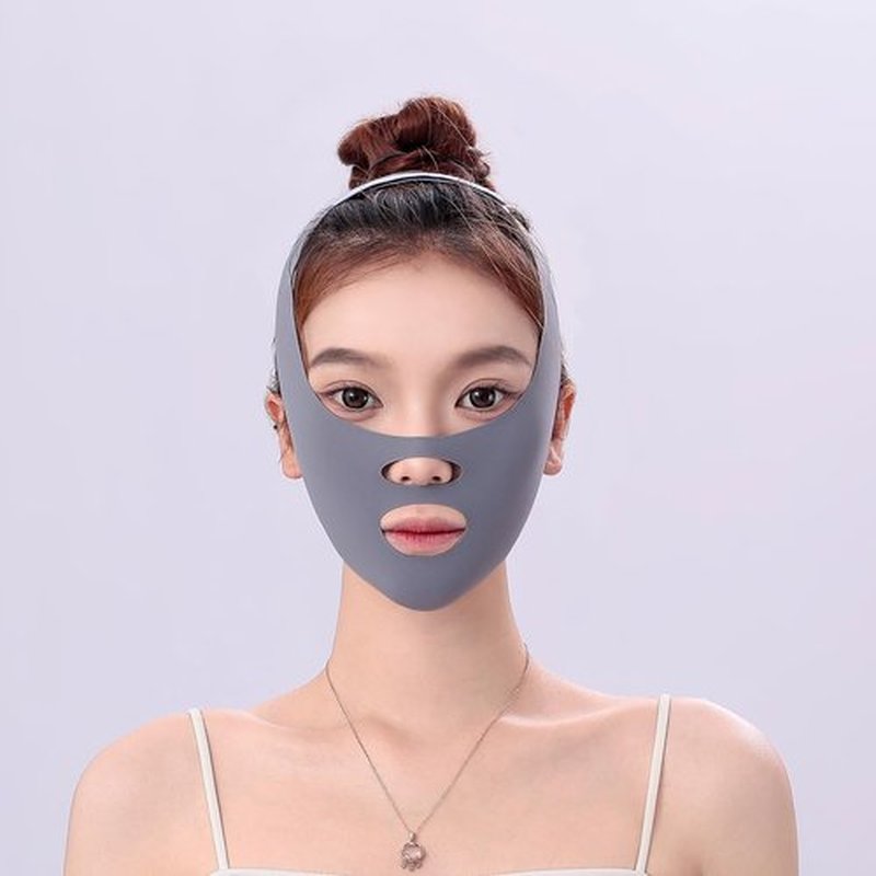 V-Face Compression Band Facial Sculpting Machine with Pressure Enhancement, Delicate Sculpting, Day and Night Use, Slimming Face for Men and Women Mask Massage Apparatus V-Face Artifact (Grey)