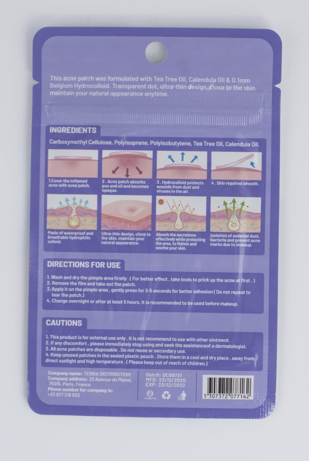 PUREVACY Acne Pimple Patch 3 Sizes. 120 Pack Clear Zit Patches for Face, Body. Thin Acne Patch Zit Dots with Tea Tree Oil, Calendula Oil. Absorbing Hydrocolloid Acne Patches, Blemish patches