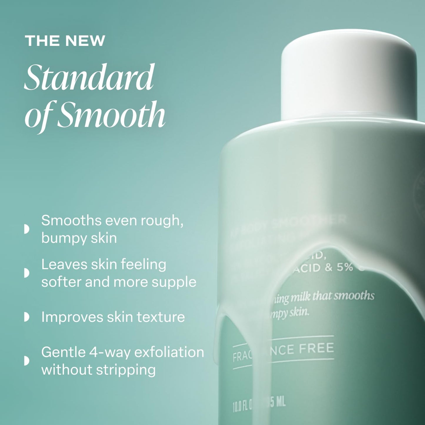 Saltair KP Body Milk – AHA BHA Milky Toner to Visibly Smooth Rough & Bumpy Skin – 10% Glycolic, 2% Salicylic Acid Chemical Body Exfoliator – Softening, Moisturizing Formula with Urea – 10oz