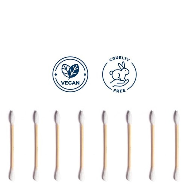 Clean Skin Club Clean Swabs | 500CT | One Pointed Tip | Biodegradable + Organic Cotton & Bamboo | Makeup & Nail Polish Touch-ups | Chlorine-Free & Hypoallergenic (500 Count)