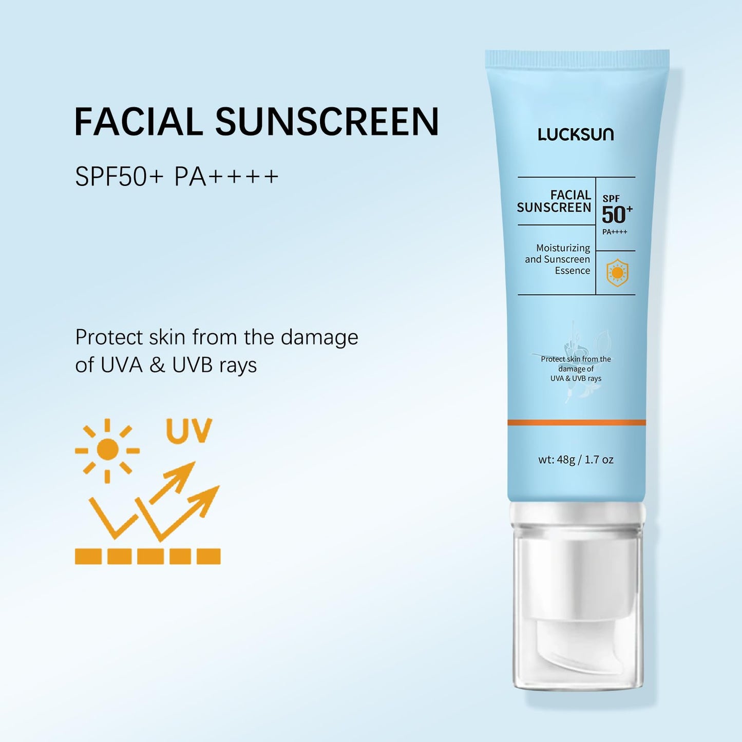 Tinted Sunscreen for Face, Broad Spectrum UVA/UVB SPF 50+++ Protection, Water-Resistant, Lightweight & Non-Greasy for Facial & Body, Travel Size Sunscreen, Daily Protection, 2 Pack